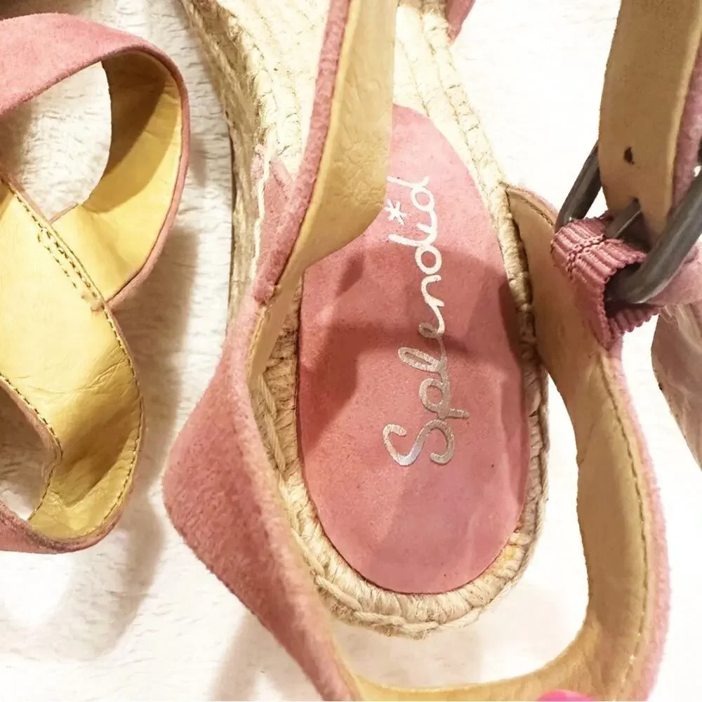 Splendid Pink Espadrille Sandals sz 10 Wedge Heels Sandal Fairfax Espadrilles